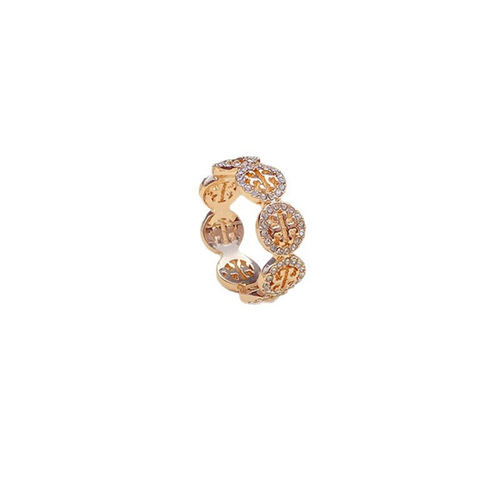 Tory Burch Rhinestone Letter Ring - Picture 5 of 8
